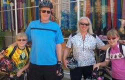 Family Biking in La Conner